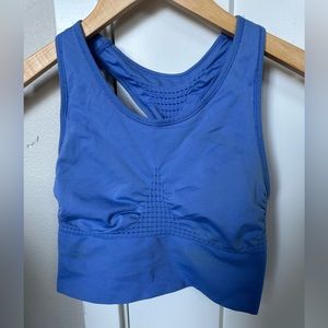 High support periwinkle blue sports bra
